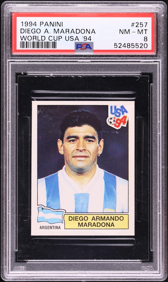 1994 Panini World Cup USA '94 Diego Maradona #257 PSA 8 NM-MT