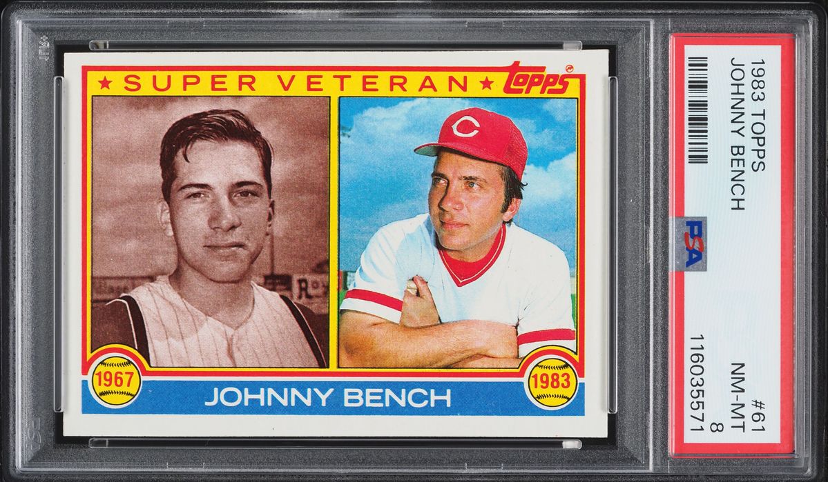 1983 Topps Johnny Bench #61 PSA 8 NM-MT