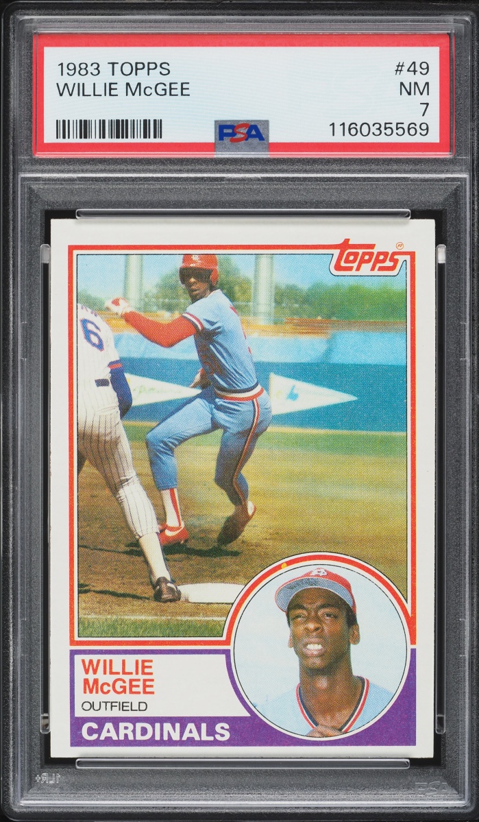 1983 Topps Willie McGee ROOKIE #49 PSA 7 NRMT