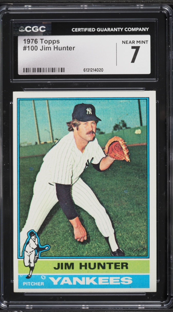 1976 Topps Jim Hunter #100 CGC 7 NRMT