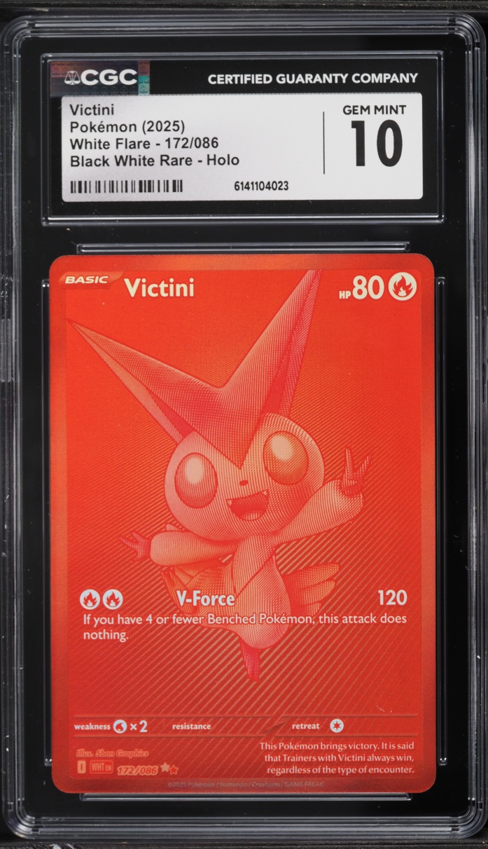 2025 Pokemon Scarlet & Violet White Flare BWR Victini #172 CGC 10 GEM MINT