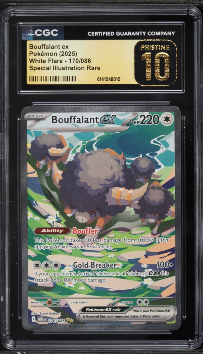 2025 Pokemon Scarlet & Violet White Flare SIR Bouffalant EX #170 CGC 10 PRISTINE