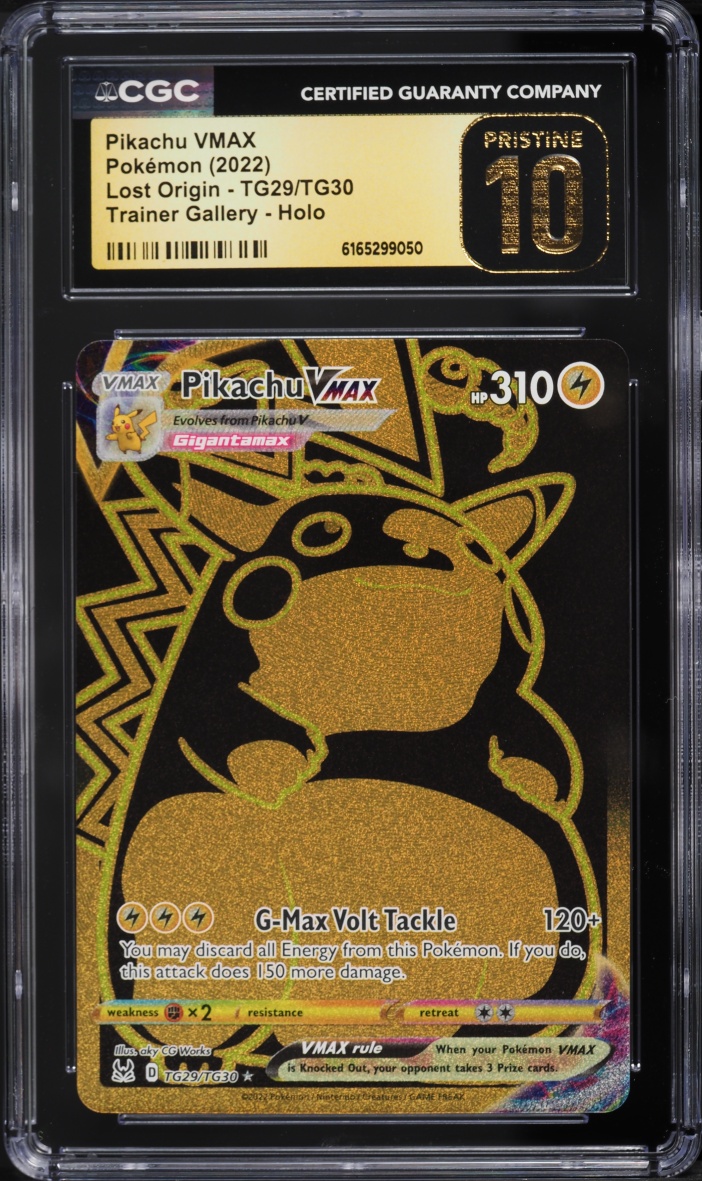2022 Pokemon Sword & Shield Lost Origin Full Art Pikachu VMAX #TG29 CGC 10 PRISTINE