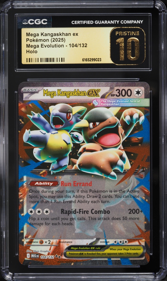 2025 Pokemon Mega Evolution Holo Mega Kangaskhan ex #104 CGC 10 PRISTINE