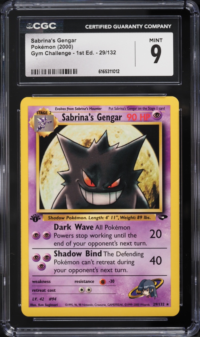 2000 Pokemon Gym Challenge 1st Edition Sabrina's Gengar #29 CGC 9 MINT