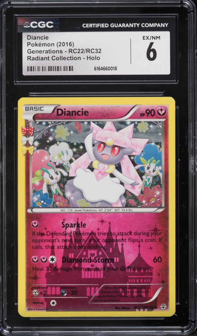 2016 Pokemon XY Generations Radiant Collection Holo Diancie #RC22 CGC 6 EXMT