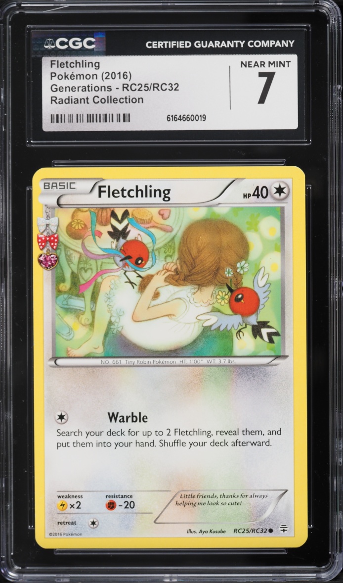 2016 Pokemon XY Generations Radiant Collection Fletchling #RC25 CGC 7 NRMT