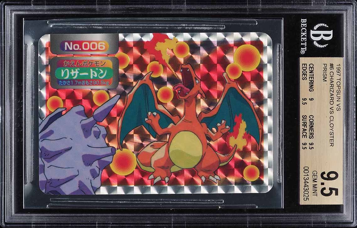 1997 Pokemon Japanese Topsun Prism Charizard Vs Cloyster #6 BGS 9.5 GEM MINT