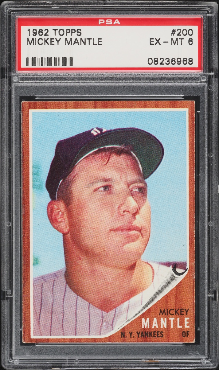 1962 Topps Mickey Mantle #200 PSA 6 EXMT