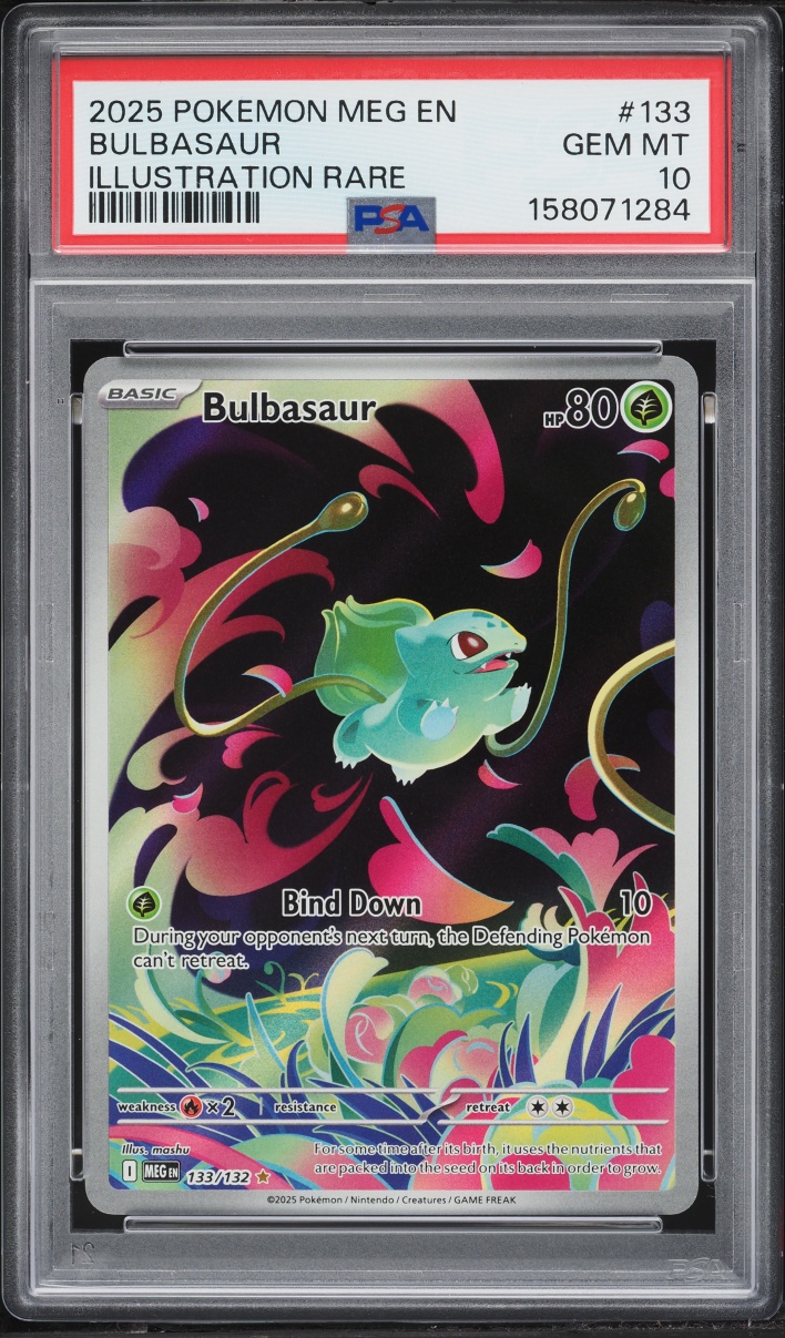 2025 Pokemon Mega Evolution IR Bulbasaur #133 PSA 10 GEM MINT