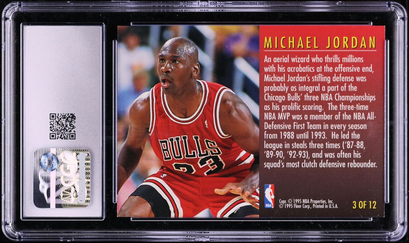 1995 Fleer Total D Michael Jordan #3 CGC 8 NM-MT