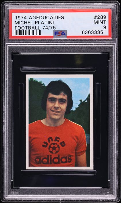 1974 Ageducatifs Football Michel Platini ROOKIE #289 PSA 9 MINT