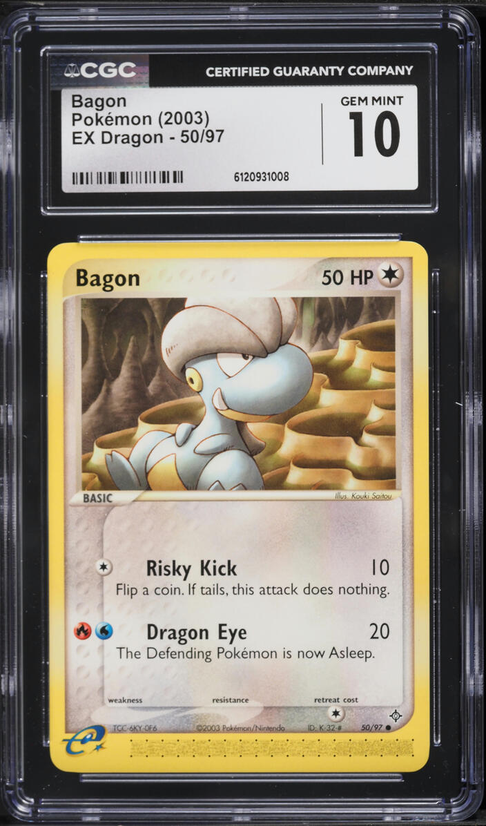 2003 Pokemon EX Dragon Bagon #50 CGC 10 GEM MINT
