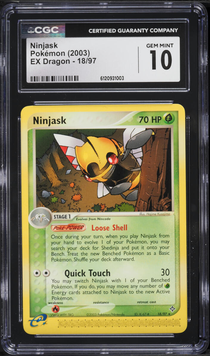 2003 Pokemon EX Dragon Ninjask #18 CGC 10 GEM MINT
