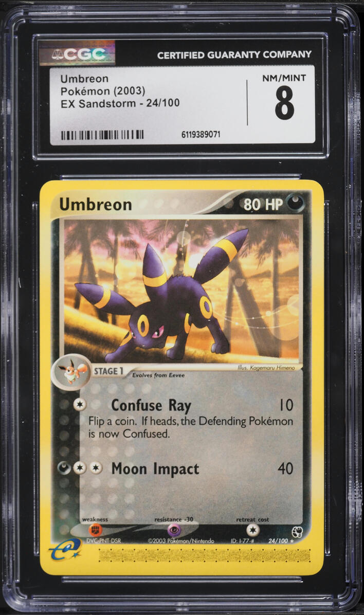 2003 Pokemon EX Sandstorm Umbreon #24 CGC 8 NM-MT