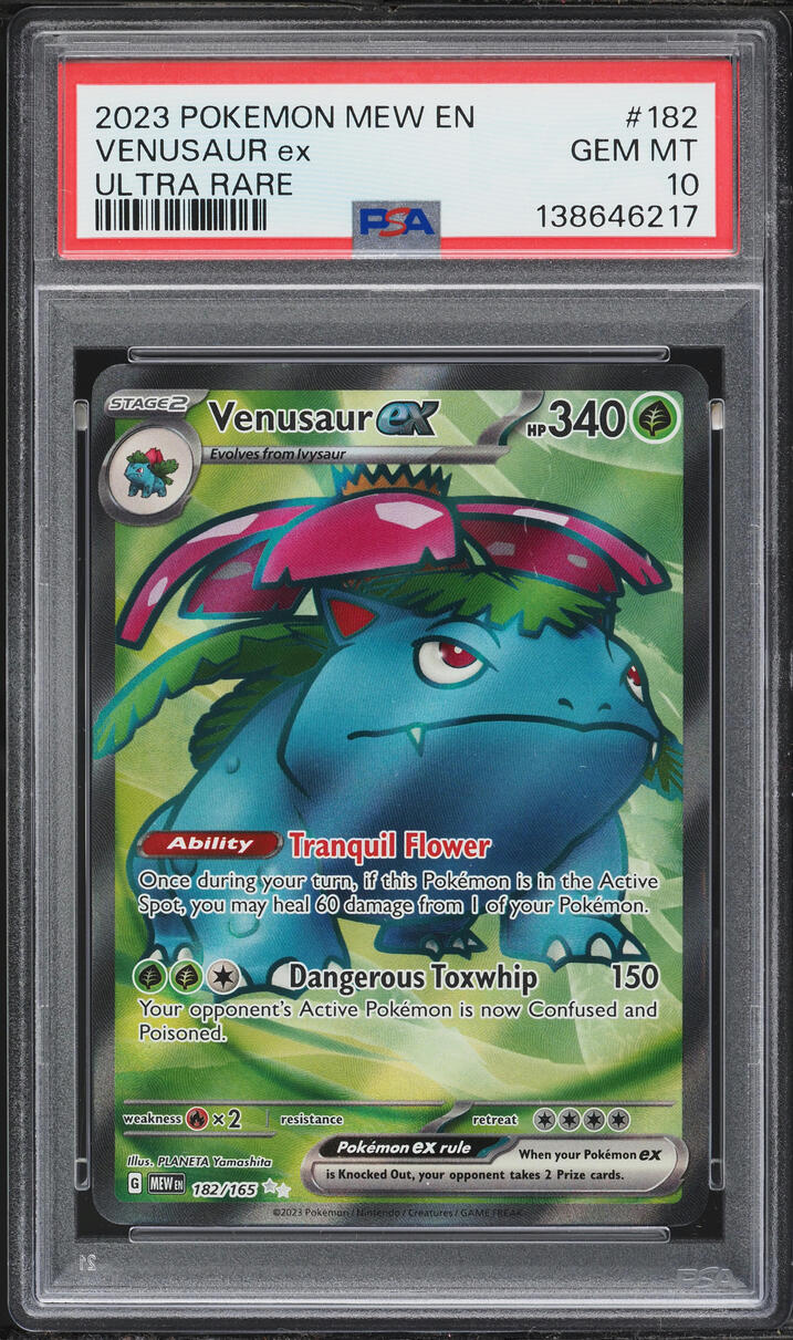 2023 Pokemon Scarlet & Violet 151 Full Art Venusaur ex #182 PSA 10 GEM MINT