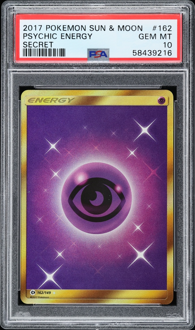 2017 Pokemon Sun & Moon Secret Rare Psychic Energy #162 PSA 10 GEM MINT