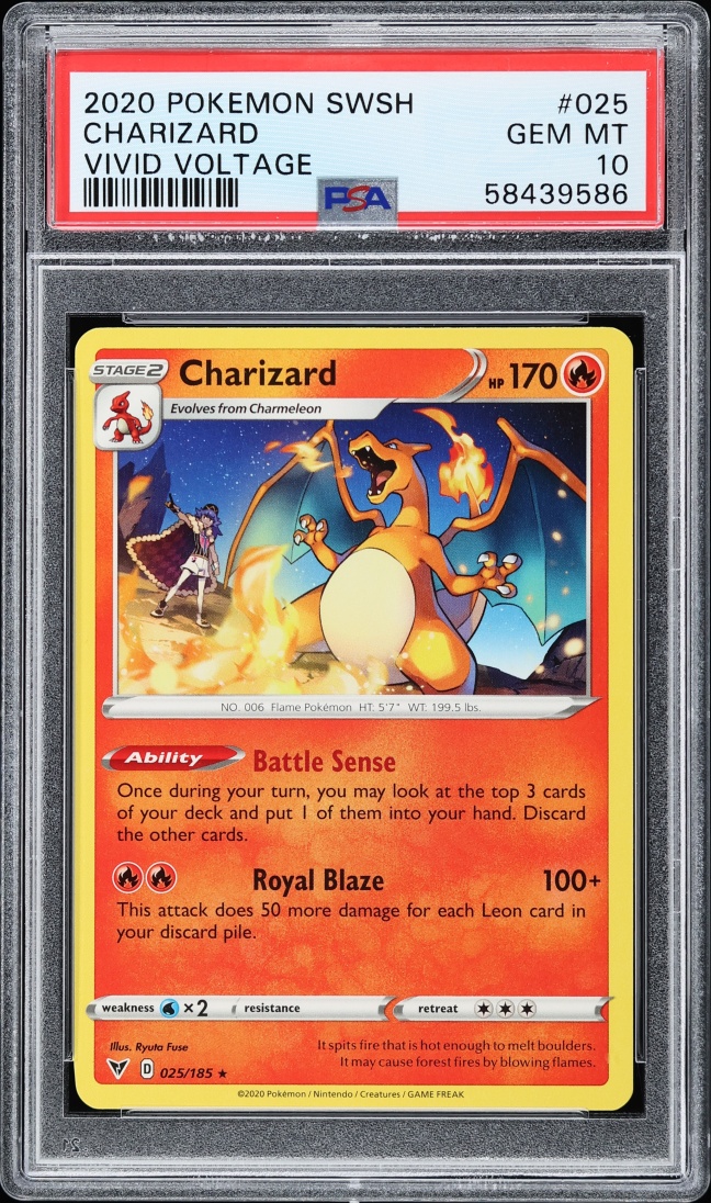 2020 Pokemon Sword & Shield Vivid Voltage Charizard #25 PSA 10 GEM MINT