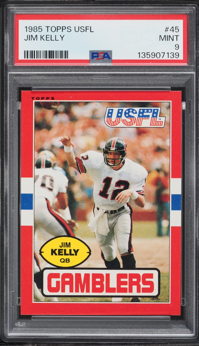 1985 Topps USFL Jim Kelly #45 PSA 9 MINT