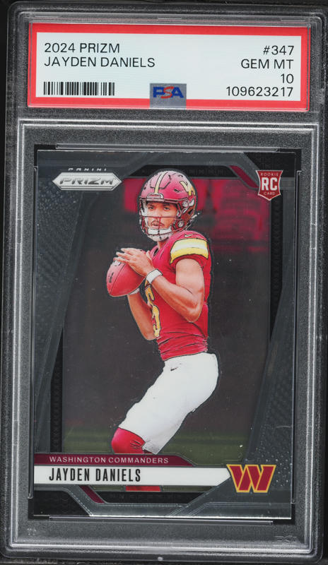 2024 Panini Prizm Disco Jayden Daniels ROOKIE #347 PSA 10 GEM MINT