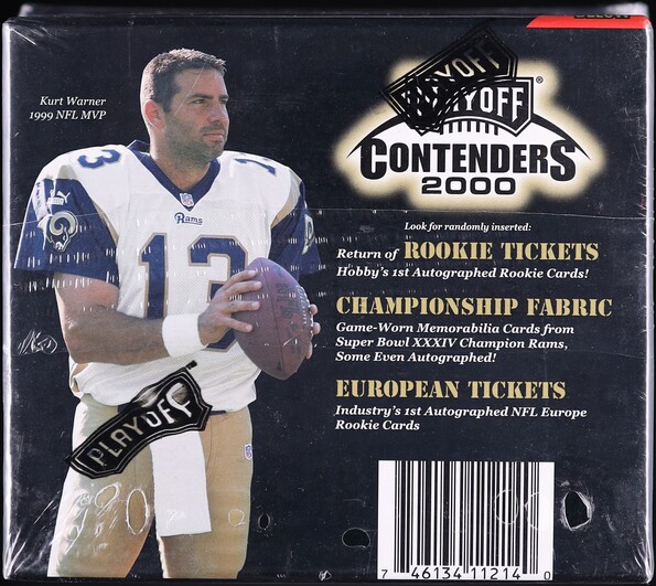 2000 Playoff Contenders Football Sealed Hobby Box, 12ct Packs