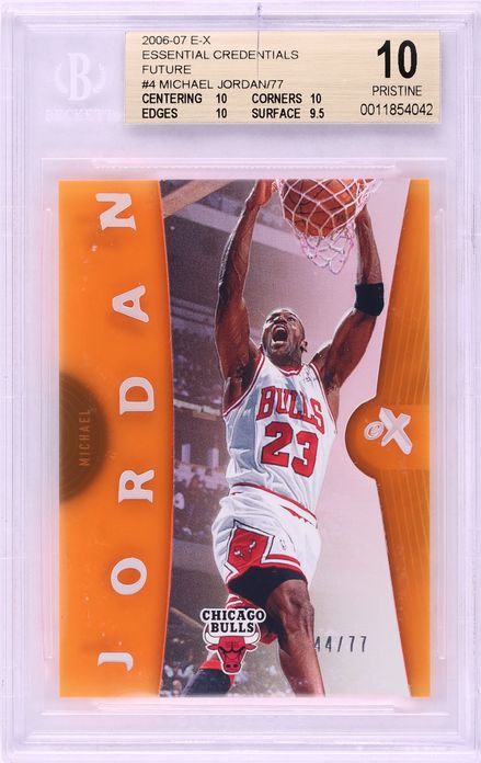 2006 Fleer E-X Essential Credentials Future Michael Jordan /77 BGS 10 PRISTINE