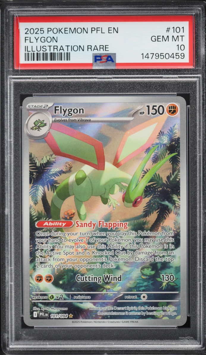 2025 Pokemon Mega Evolution Phantasmal Flames IR Flygon #101 PSA 10 GEM MINT