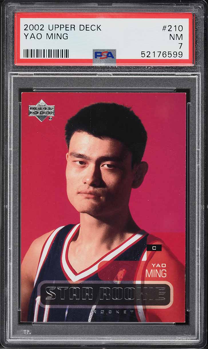 2002 Upper Deck Basketball Yao Ming ROOKIE #210 PSA 7 NRMT