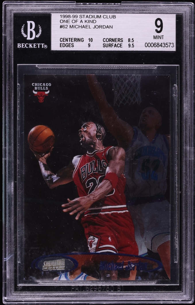 1998 Stadium Club One Of A Kind Michael Jordan /150 #62 BGS 9 MINT
