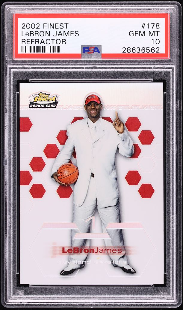 2002 Finest Refractor LeBron James ROOKIE /250 #178 PSA 10 GEM MINT