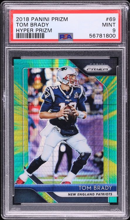 2018 Panini Prizm Hyper Tom Brady /275 #69 PSA 9 MINT
