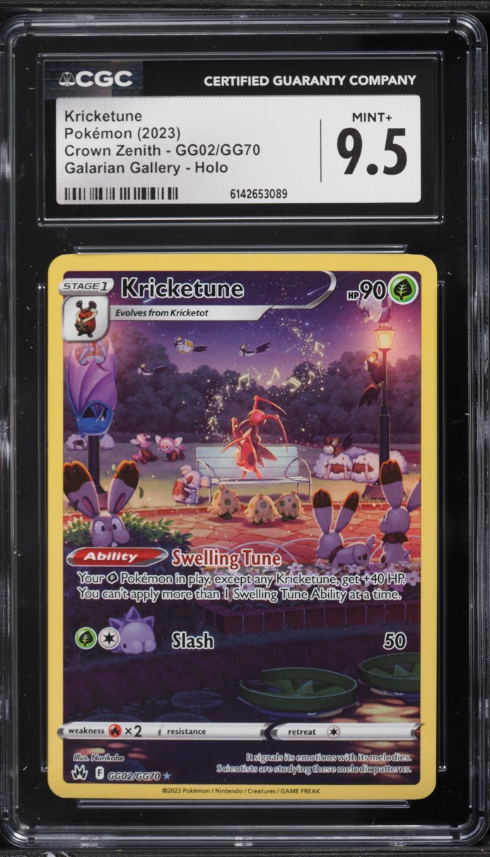 2023 Pokemon Sword & Shield Crown Zenith Full Art Kricketune #GG02 CGC 9.5 MINT+