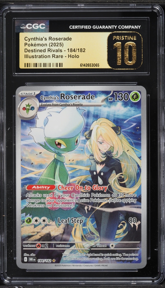 2025 Pokemon Scarlet & Violet Destined Rivals IR Cynthia's Roserade #184 CGC 10 PRISTINE