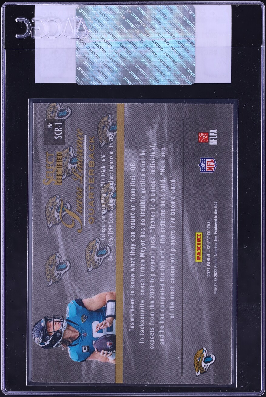 2021 Select Certified Trevor Lawrence ROOKIE #SCR-1 CGC AUTH