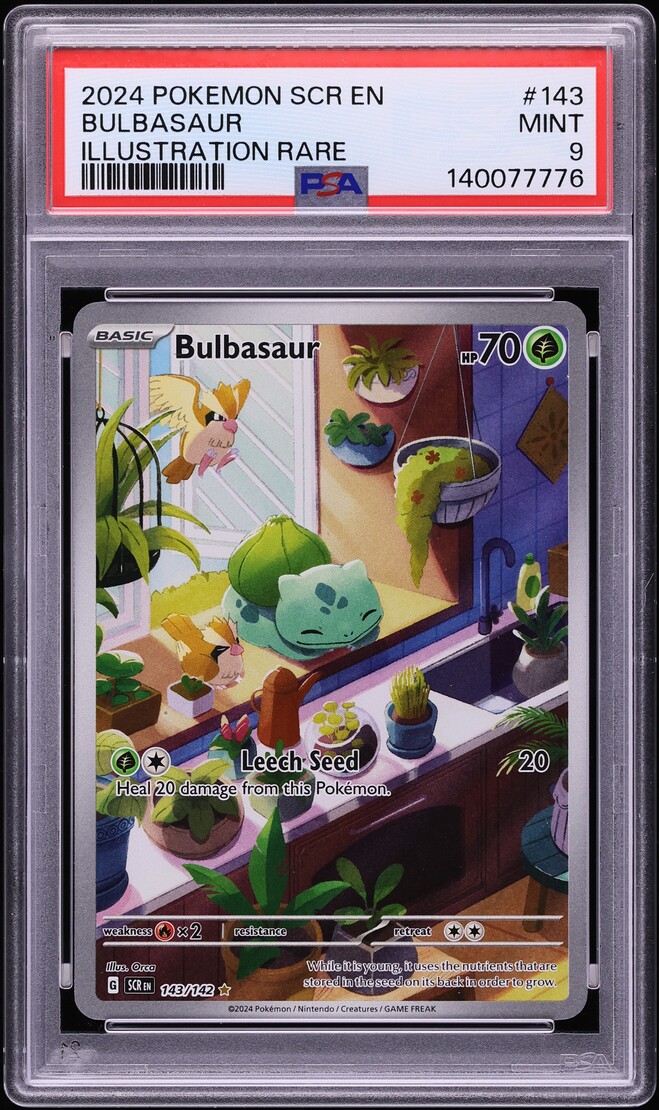 2024 Pokemon Scarlet & Violet Stellar Crown IR Bulbasaur #143 PSA 9 MINT