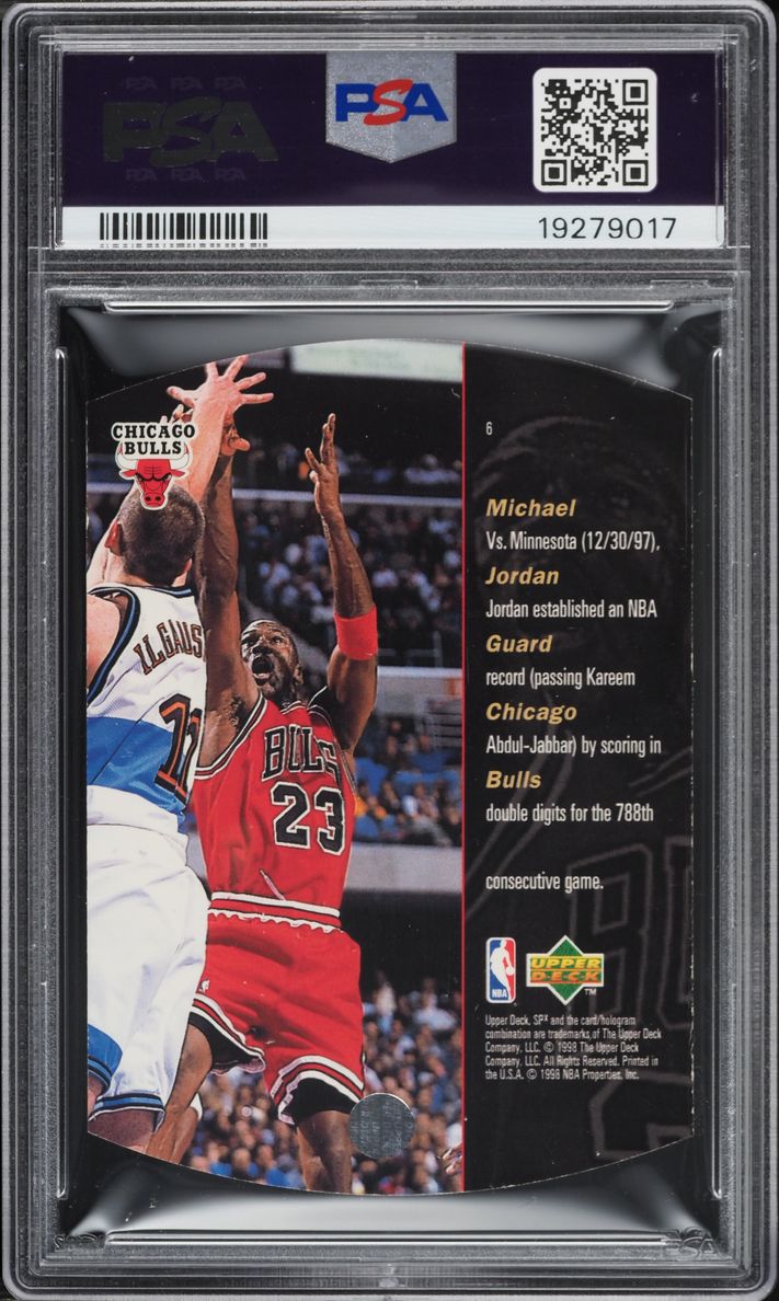 1997 SPx Silver Hologram Die-Cut Michael Jordan #6 PSA 10 GEM MINT