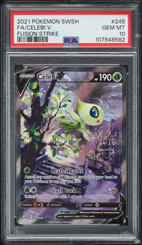 2021 Pokemon Japanese SWSH Promo Jet Black Spirit FA Celebi V #175