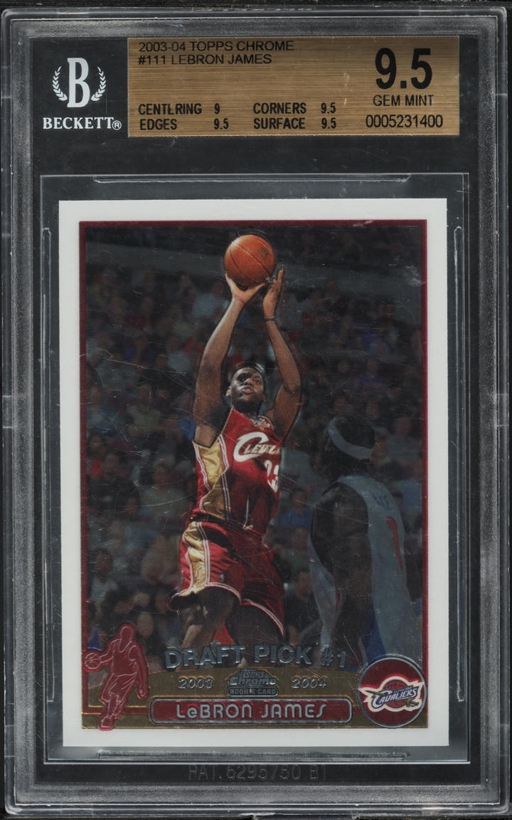 NBA カード Lebron James  Silver  BGS 9.5 2003 Topps Chrome LeBron James ROOKIE #111 BGS 9.5 GEM MINT on