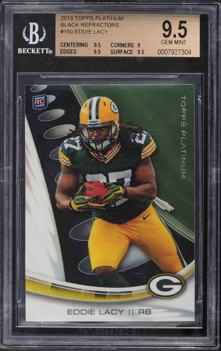 2013 Topps Platinum Black Refractor Eddie Lacy ROOKIE #150 BGS 9.5 GEM MINT