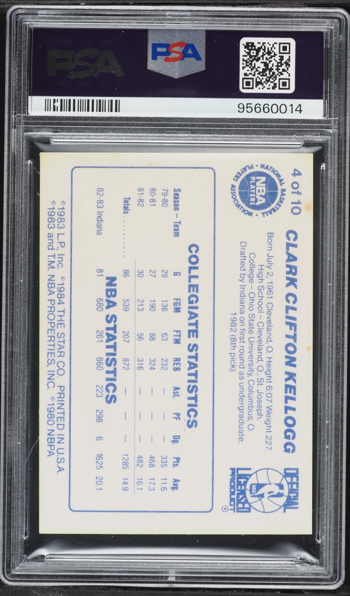 1983 Star All-Rookies Clark Kellogg ROOKIE #4 PSA 9 MINT
