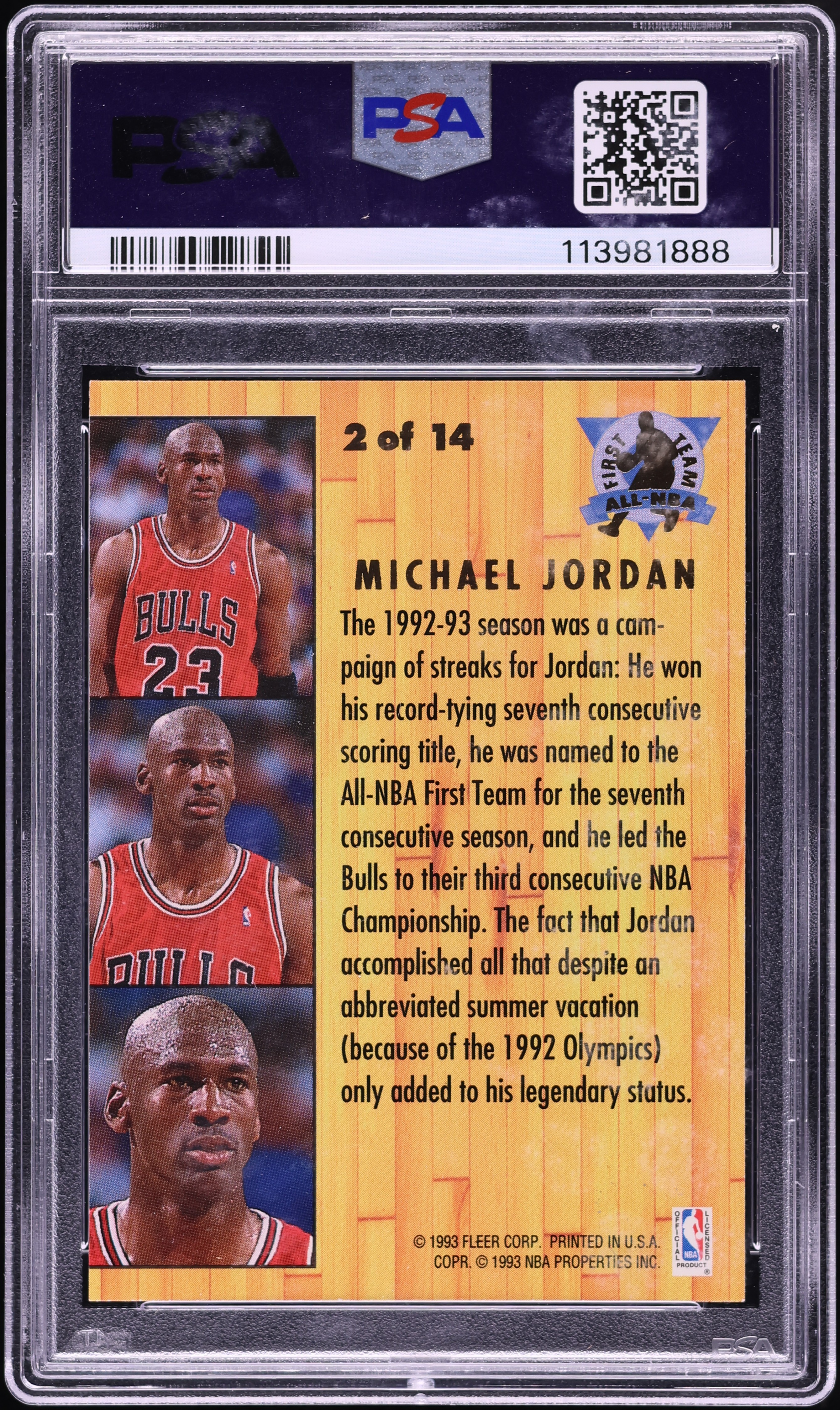 PSA10 2枚セット マイケル ジョーダン / Jordan NBA 1993 Ultra All-NBA Michael Jordan #2 PSA 10 GEM MINT on