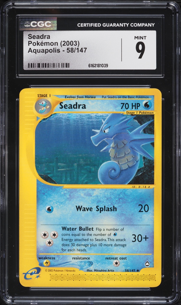 2003 Pokemon Aquapolis Seadra #58 CGC 9 MINT