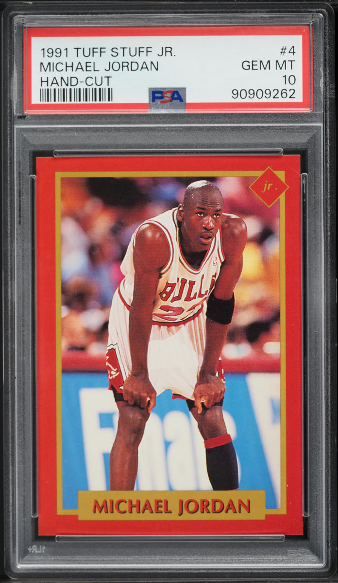 1991 Tuff Stuff Jr. Hand-Cut Michael Jordan #4 PSA 10 GEM MINT