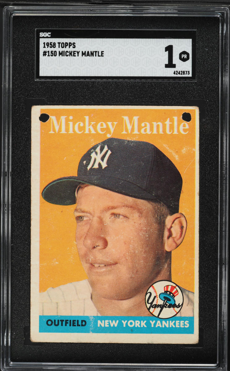 1958 Topps Mickey Mantle #150 SGC 1 PR