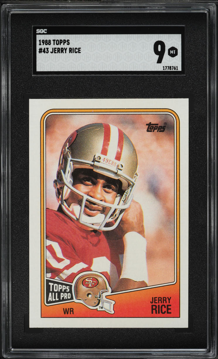 1988 Topps Football Jerry Rice ALL-PRO #43 SGC 9 MINT