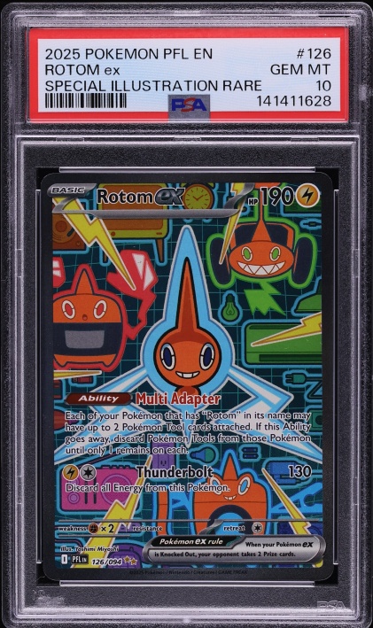2025 Pokemon Mega Evolution Phantasmal Flames SIR Rotom ex #126 PSA 10 GEM MINT
