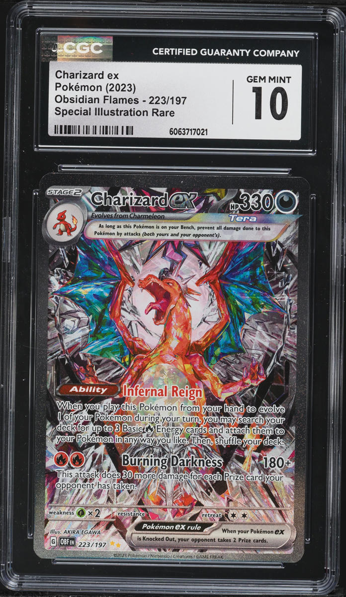 2023 Pokemon Scarlet & Violet Obsidian Flames SIR Charizard ex #223 CGC 10 GEM MINT