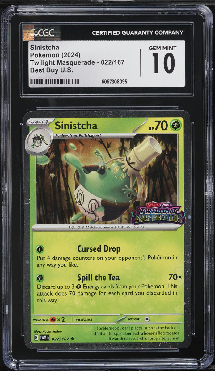 2024 Pokemon SV Twilight Masquerade Best Buy Exclusive Sinistcha #22 CGC 10 GEM