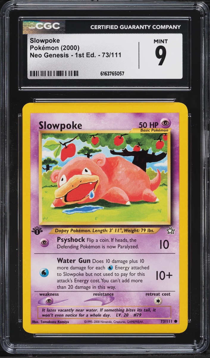2000 Pokemon Neo Genesis 1st Edition Slowpoke #73 CGC 9 MINT