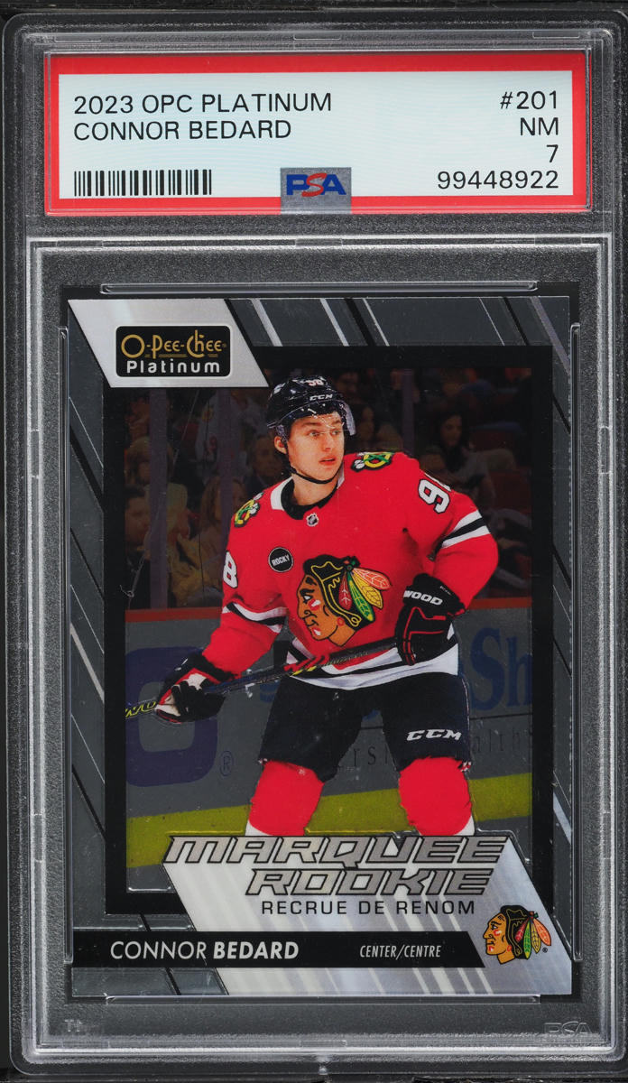 2023 O-Pee-Chee Platinum Connor Bedard ROOKIE #201 PSA 7 NRMT
